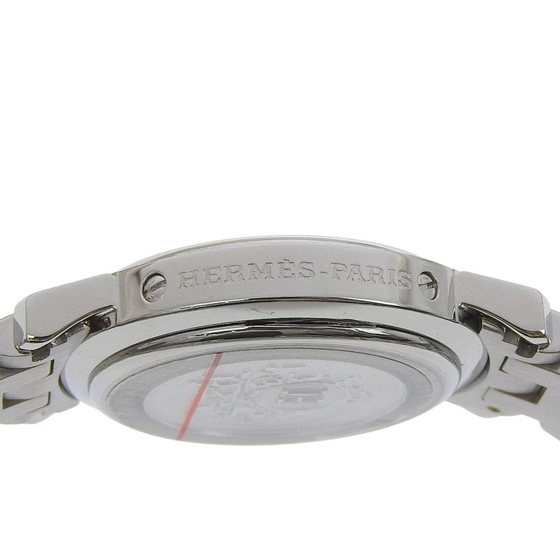 Hermes Clipper Cles Diamond Stainless Steel Quartz Analog Display