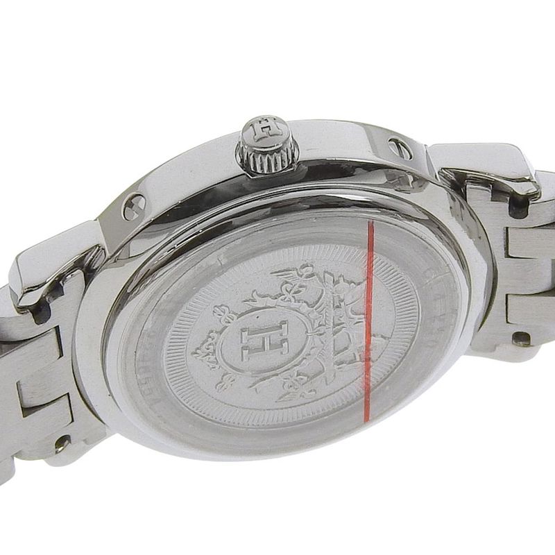 Hermes Clipper Cles Diamond Stainless Steel Quartz Analog Display