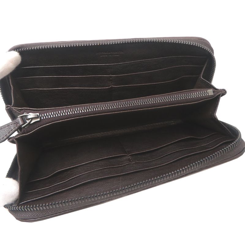 Bottega Veneta Long Wallet Leather Brown