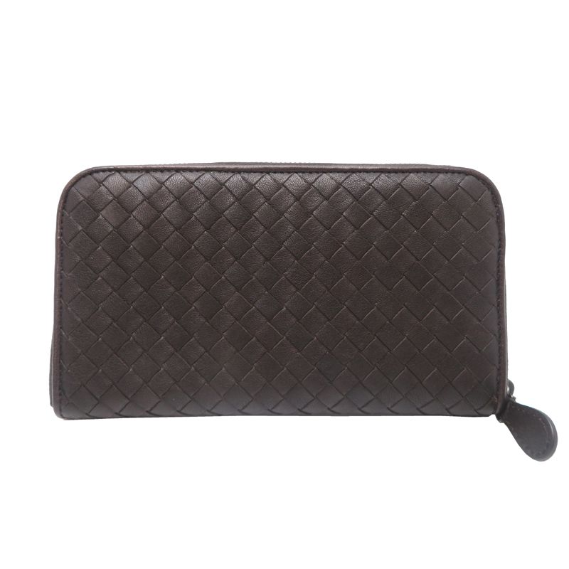Bottega Veneta Long Wallet Leather Brown