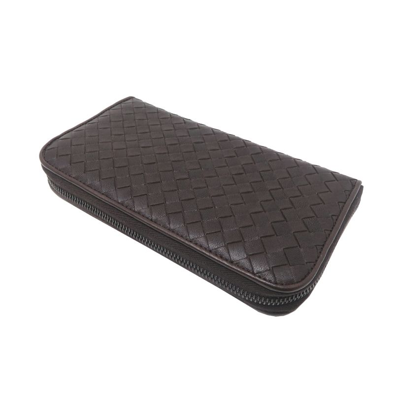 Bottega Veneta Long Wallet Leather Brown
