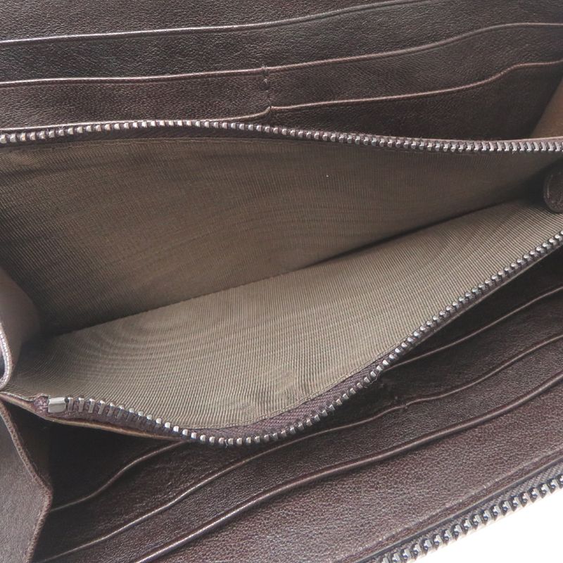 Bottega Veneta Long Wallet Leather Brown