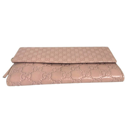 Gucci Guccissima Bifold Long Wallet GG Pink
