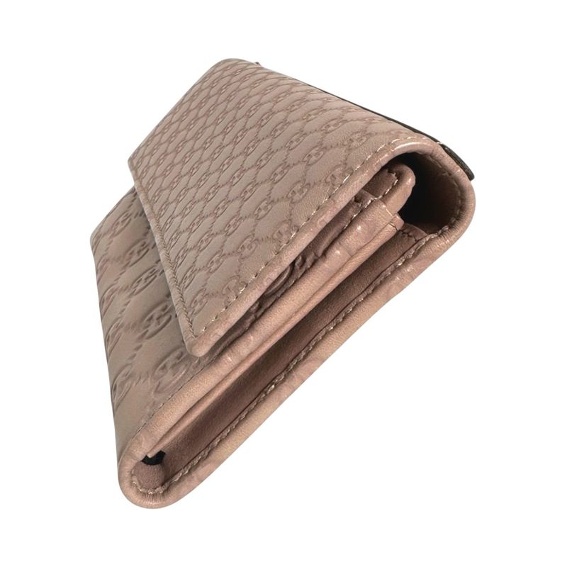 Gucci Guccissima Bifold Long Wallet GG Pink