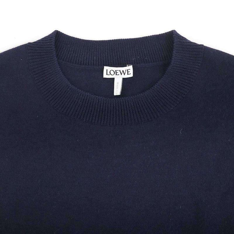 Loewe Heart Gowl Knit Sweater Navy S