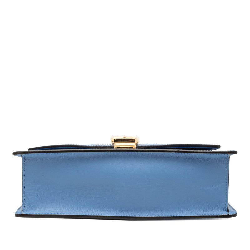 Gucci Sylvie Sherry Line Blue Leather