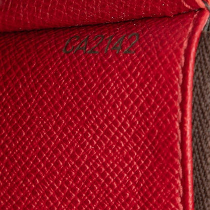 Louis Vuitton Monogram Portefeuille Emily Brown Rouge Leather