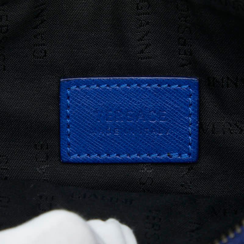 Versace Medusa Clutch Blue Leather