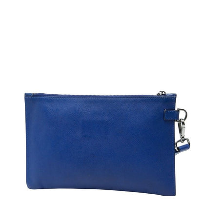 Versace Medusa Clutch Blue Leather