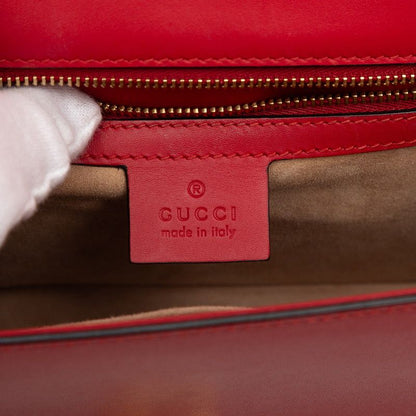 Gucci Sherry Line Sylvie Shoulder Bag Red Leather