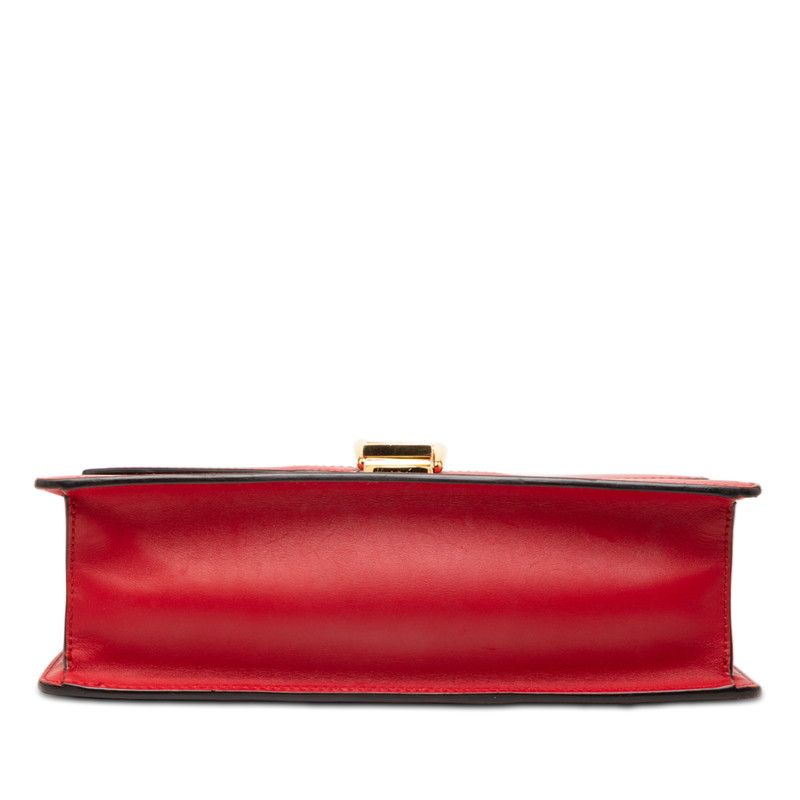 Gucci Sherry Line Sylvie Shoulder Bag Red Leather