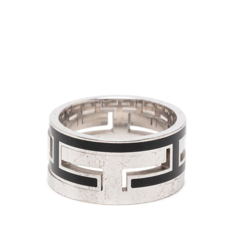 Hermes Moubouche Ring 51 Silver Black