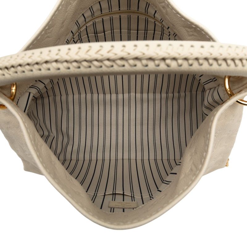 Louis Vuitton Monogram Empreinte MM One Shoulder Bag Neige Ivory Leather
