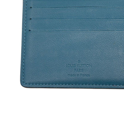 Louis Vuitton Portefeuille Multiple Blue Taurillon Leather