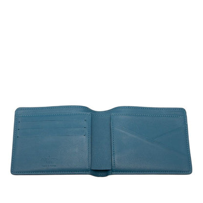 Louis Vuitton Portefeuille Multiple Blue Taurillon Leather