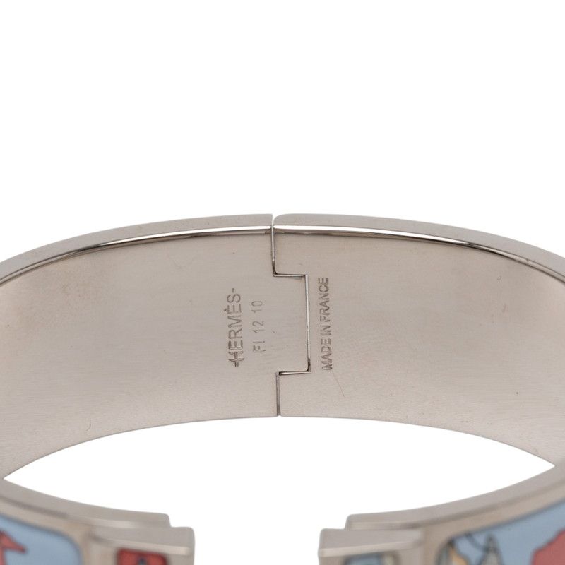 Hermes Clic Clac PM Silver Blue Multicolor Metal