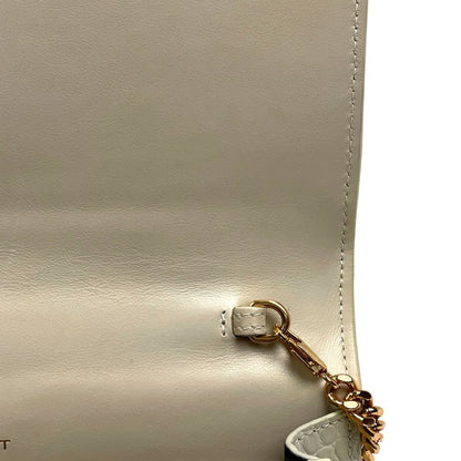Saint Laurent Kate Chain Wallet Clutch Tassel Shoulder Bag Leather Beige