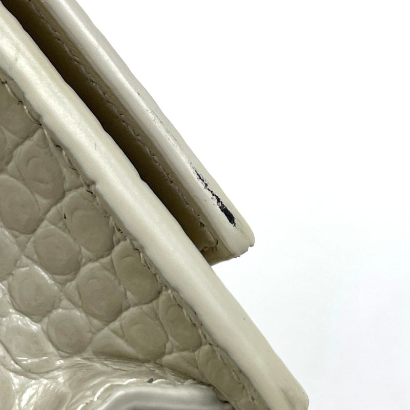 Saint Laurent Kate Chain Wallet Clutch Tassel Shoulder Bag Leather Beige