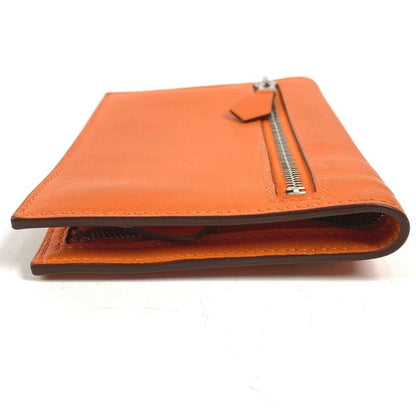 Hermes Bifold Wallet Zip Zap Swift Orange