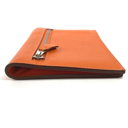 Hermes Bifold Wallet Zip Zap Swift Orange