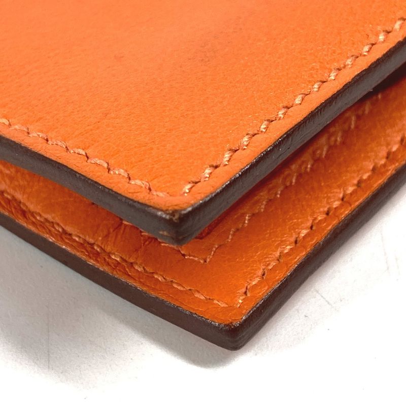 Hermes Bifold Wallet Zip Zap Swift Orange
