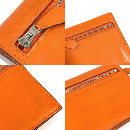 Hermes Bifold Wallet Zip Zap Swift Orange
