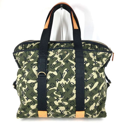 Louis Vuitton Shoulder Bag Tray Leather Canvas Monogram Green