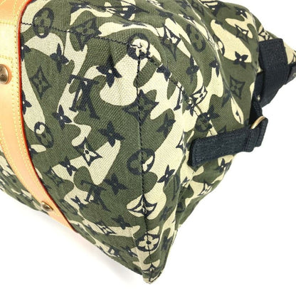 Louis Vuitton Shoulder Bag Tray Leather Canvas Monogram Green