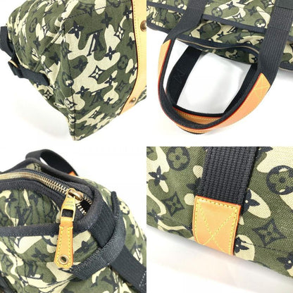 Louis Vuitton Shoulder Bag Tray Leather Canvas Monogram Green