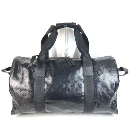Louis Vuitton Boston Bag Keepall 55 Leather Black