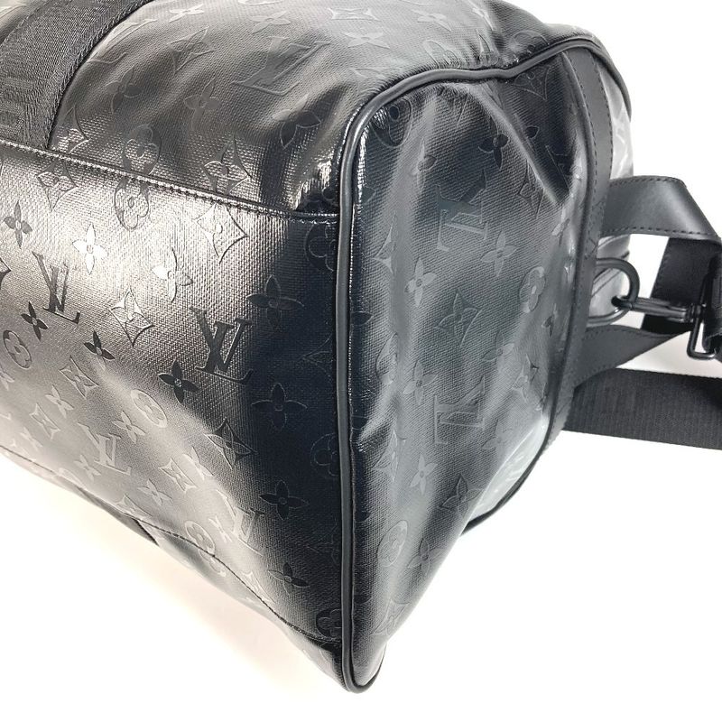 Louis Vuitton Boston Bag Keepall 55 Leather Black