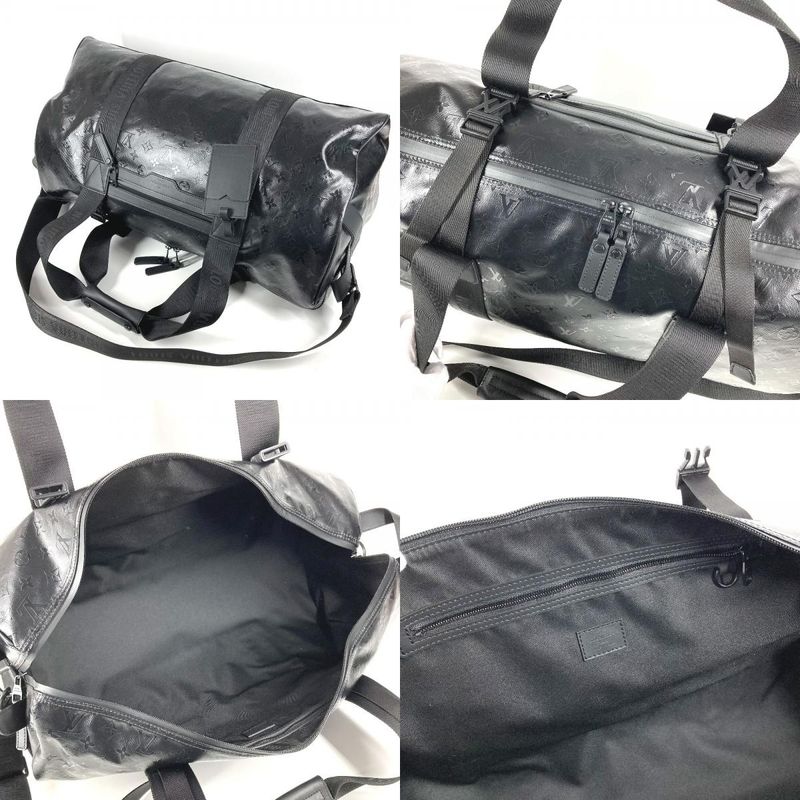 Louis Vuitton Boston Bag Keepall 55 Leather Black