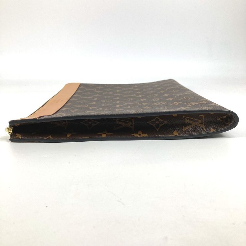 Louis Vuitton Clutch Pochette Jour Monogram Canvas Brown