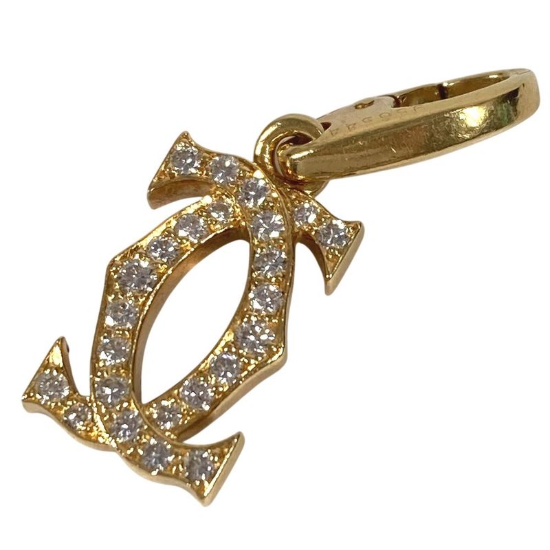 Cartier Charm Diamond 2C Logo Gold