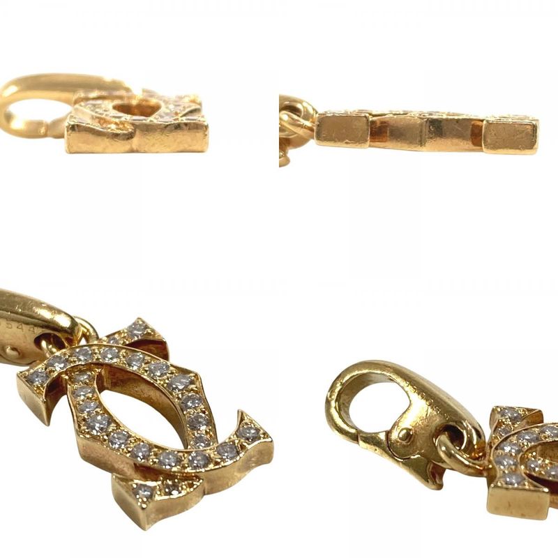 Cartier Charm Diamond 2C Logo Gold