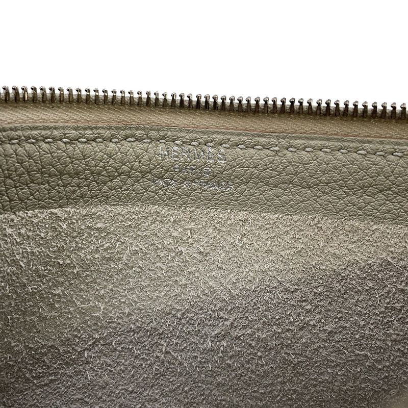 Hermes Clutch Cabas Vertiges 24 Tourtier Legree Silver Togo Tourtier-legre