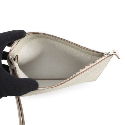 Hermes Clutch Cabas Vertiges 24 Tourtier Legree Silver Togo Tourtier-legre