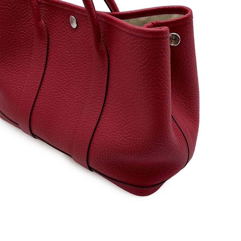 Hermes Tote Garden Party TPM Ruby Silver Negonda