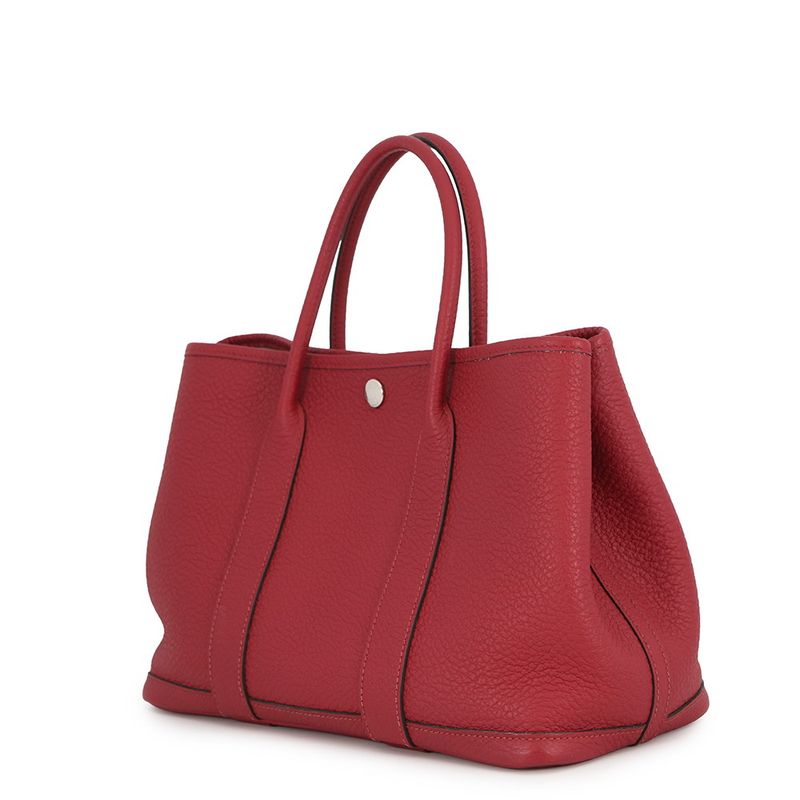 Hermes Tote Garden Party TPM Ruby Silver Negonda