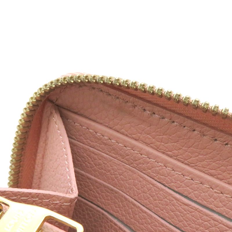 Louis Vuitton Wallet Bicolor Monogram Empreinte Zippy Rose Trianon Cles -mu