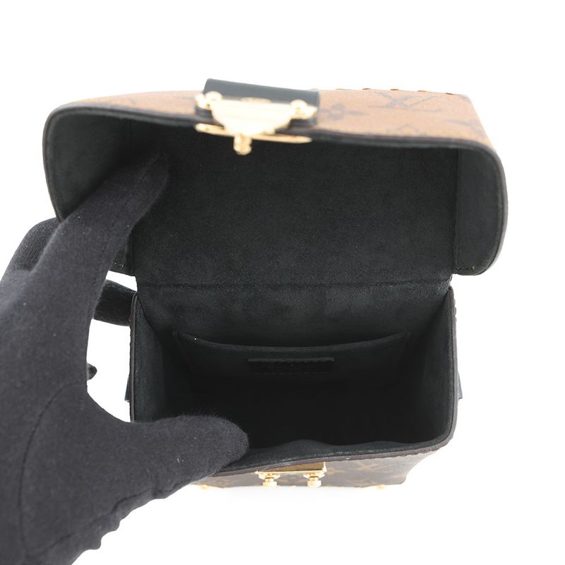 Louis Vuitton Shoulder Bag Monogram Reverse Camera Box 2-Way Noir Black