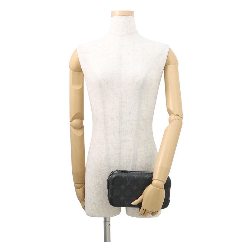 Louis Vuitton Shoulder Bag Monogram Eclipse Horizon Clutch 2-Way Noir Black