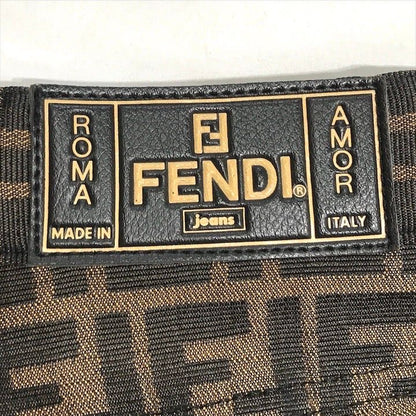 Fendi Zucca All Over Pattern Cotton Casual Pants Brown