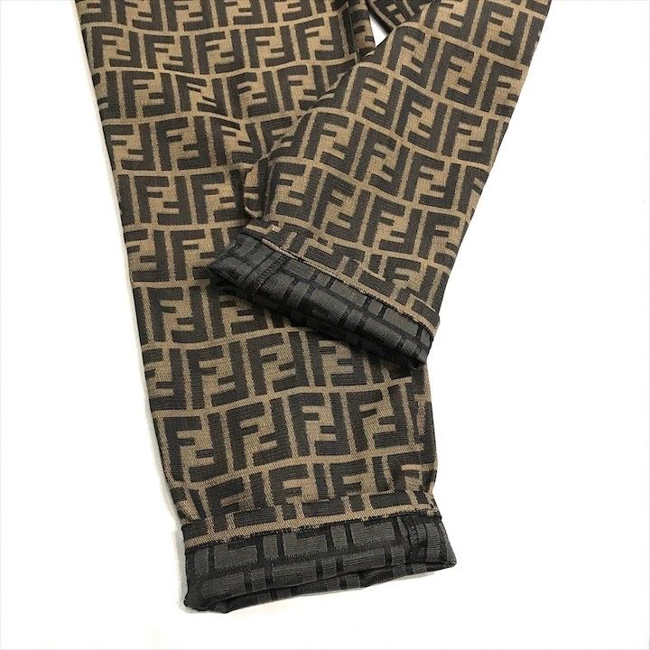 Fendi Zucca All Over Pattern Cotton Casual Pants Brown