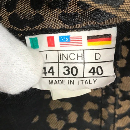 Fendi Leopard All Over Pattern Cotton Pants Brown