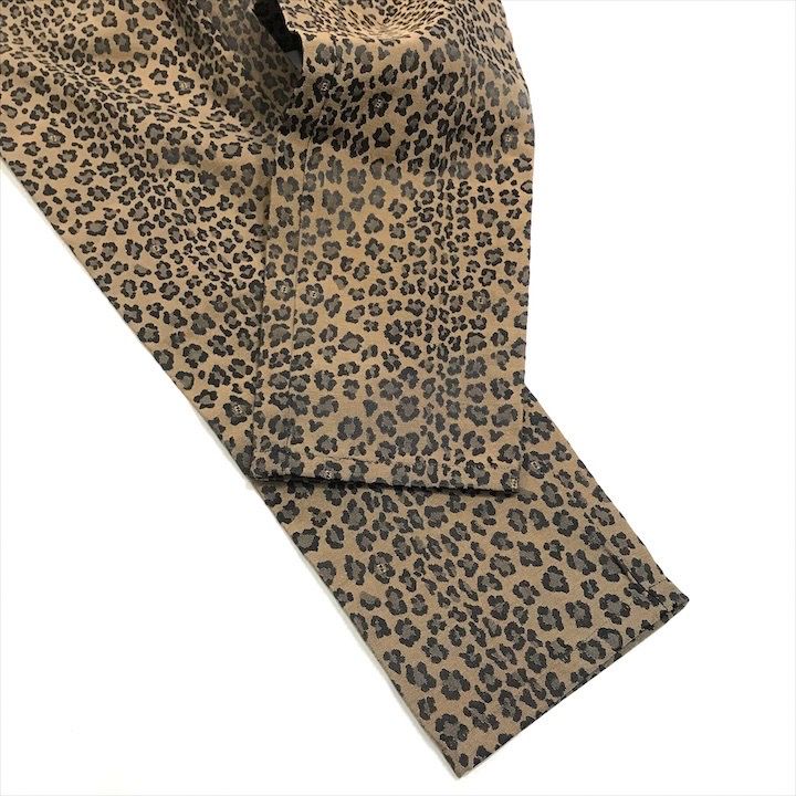 Fendi Leopard All Over Pattern Cotton Pants Brown