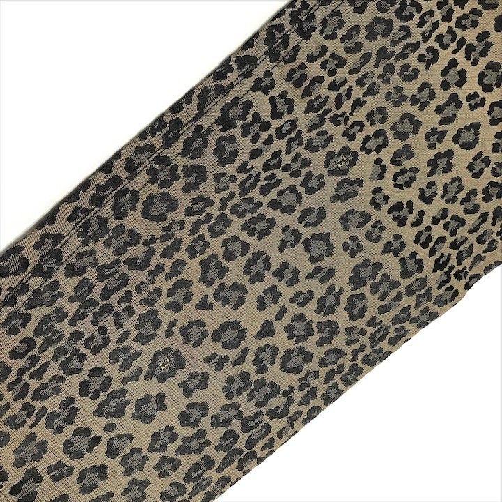 Fendi Leopard All Over Pattern Cotton Casual Pants Brown