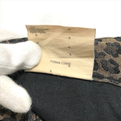 Fendi Leopard All Over Pattern Cotton Casual Pants Brown