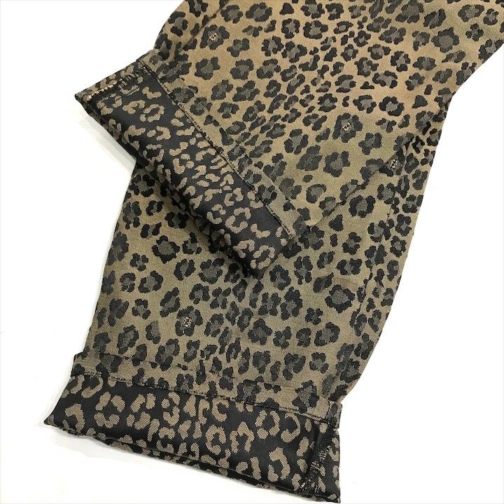 Fendi Leopard All Over Pattern Cotton Casual Pants Brown