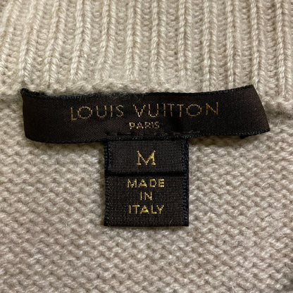 Louis Vuitton Mock Neck Cashmere Knit Sweater M Beige